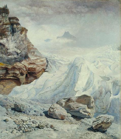 John brett,ARA Glacier of Rosenlaui oil painting picture